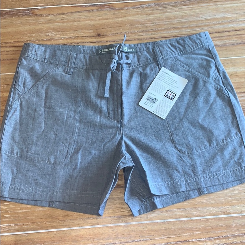 Icebreaker Merino Shasta Shorts Blue NWT 32 Waist - Picture 4 of 11